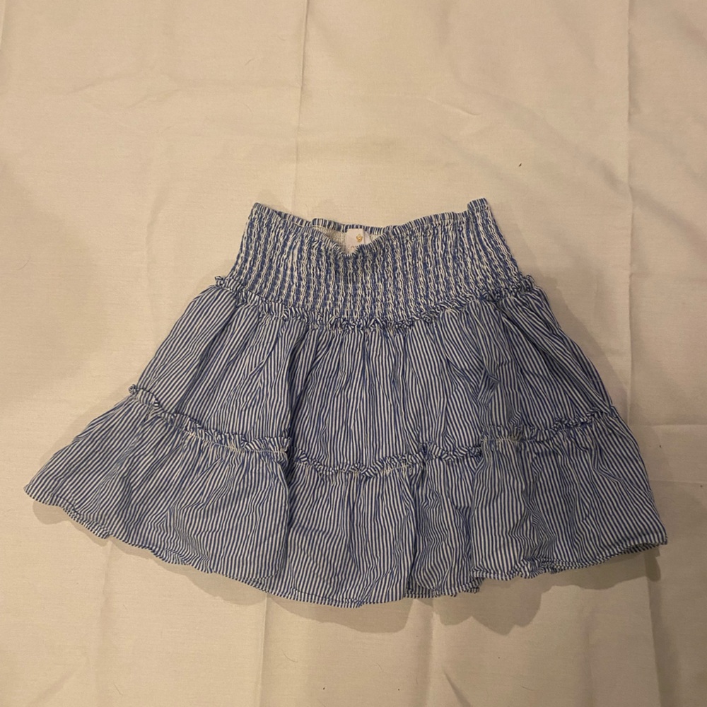 Chic Blue Striped Mini Skirt